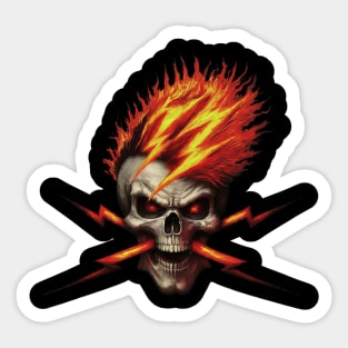 Skull & Shred - Rock Out with This Edgy Logo Tee Sticker